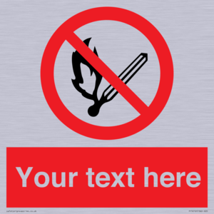 Custom No Open Flames Sign